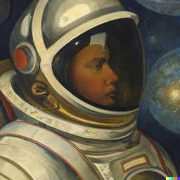 an astronaut, painting from the 17th century generated by DALL·E 2